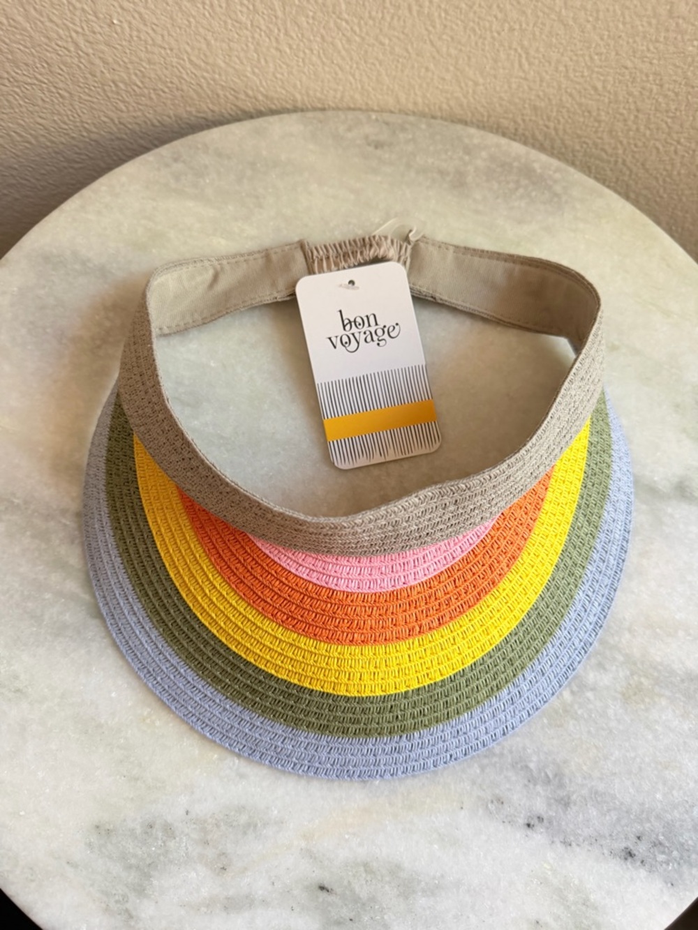 Bon Voyage Rainbow Straw Visor - Multicolor